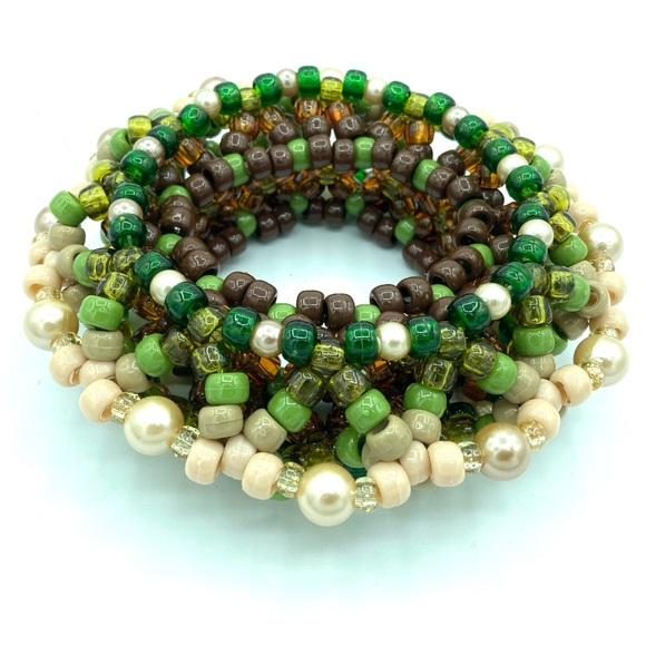 ❌SOLD❌🌱🍃Earth Element Kandi Cuff - Picture 7 of 11